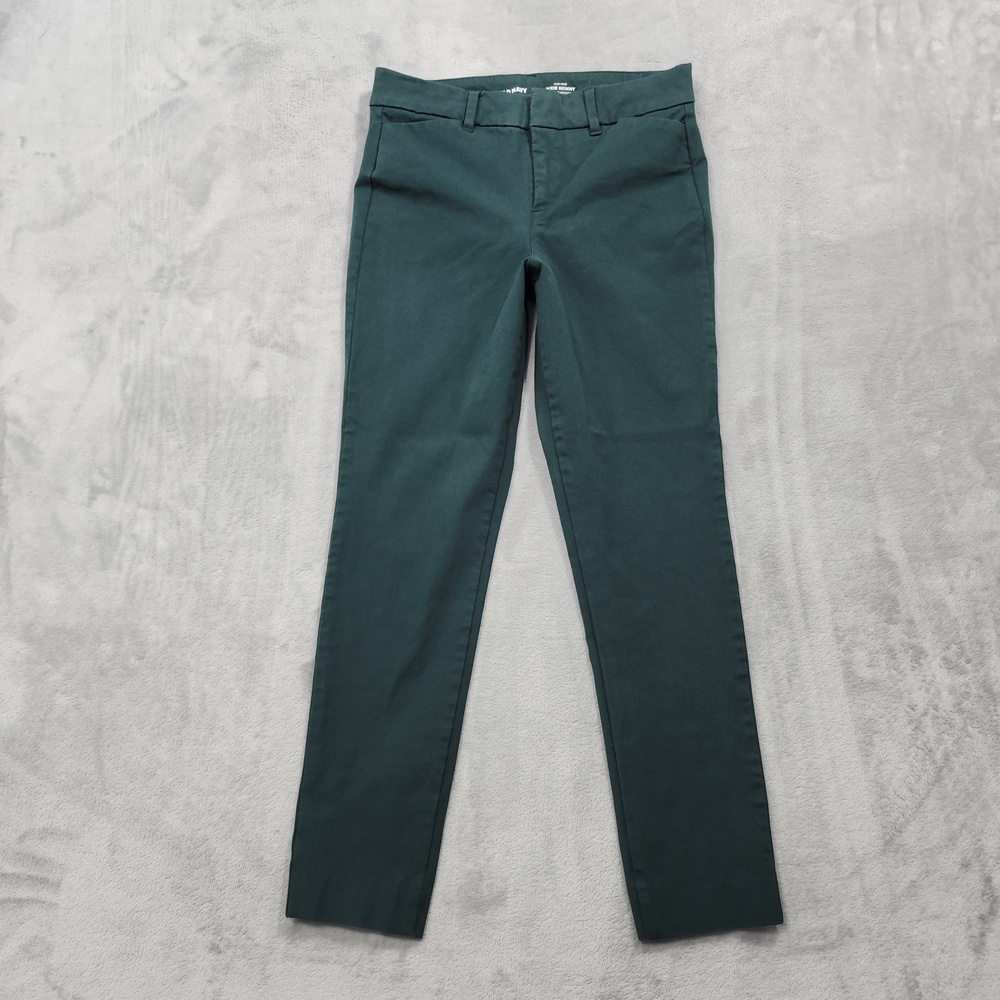 Old Navy Pants Womens 2 Green High Rise Pixie Skinny Ankle Stretch Twill Chino